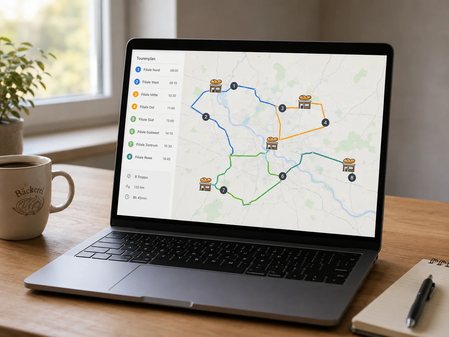 Tourenplanung mit Tourenmeister: klare optimierte Routen
